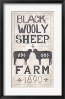 Black Wooly Sheep Framed Print