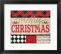 Merry Christmas Plaid Framed Print