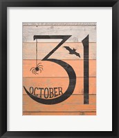 October Thirty First Framed Print