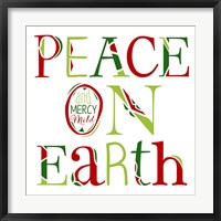 Peace on Earth on White Framed Print