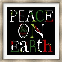 Peace on Earth on Black Fine Art Print