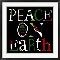 Peace on Earth on Black Fine Art Print