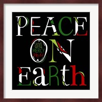 Peace on Earth on Black Fine Art Print