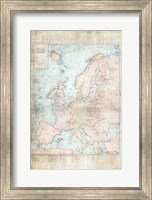 Central Europe Map WWII Fine Art Print