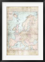 Central Europe Map WWII Fine Art Print