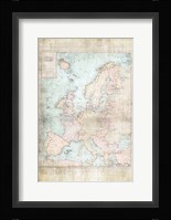 Central Europe Map WWII Fine Art Print