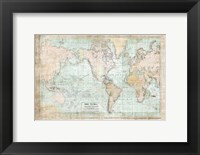World Map Vintage 1913 Fine Art Print