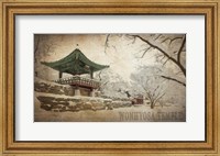 Vintage Winter at Wonhyosa Temple, Korea, Asia Fine Art Print