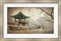 Vintage Winter at Wonhyosa Temple, Korea, Asia Fine Art Print