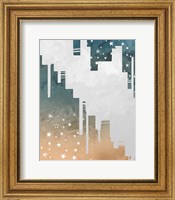 Abstract Ombre Shapes with Star Patterns Fine Art Print