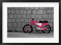 Pop of Color Pink Motorcycle Fine Art Print