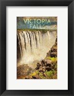 Vintage Victoria Falls, Livingstone, Africa Fine Art Print