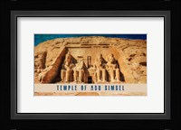 Vintage Temple of Abu Simbel, Nubia, Egypt, Africa Framed Print