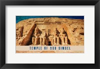 Vintage Temple of Abu Simbel, Nubia, Egypt, Africa Framed Print