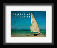 Vintage Zanzibar Island, Tanzania, Africa Framed Print