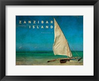 Vintage Zanzibar Island, Tanzania, Africa Framed Print