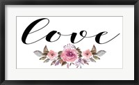 Love with Floral Horizontal Fine Art Print