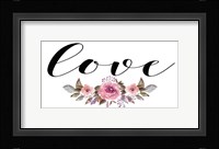 Love with Floral Horizontal Fine Art Print