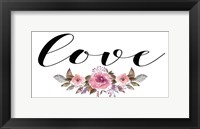 Love with Floral Horizontal Fine Art Print