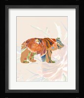 Orange Floral Bear Fine Art Print