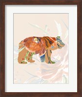 Orange Floral Bear Fine Art Print