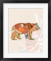 Orange Floral Bear Fine Art Print