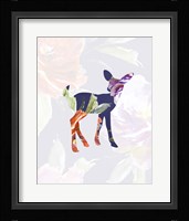 Purple Floral Fawn Fine Art Print
