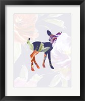 Purple Floral Fawn Fine Art Print