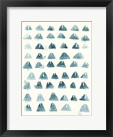 Blue Batik Motif III Framed Print
