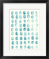Blue Batik Motif IV Framed Print