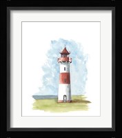 Watercolor Lighthouse II Framed Print