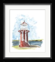 Watercolor Lighthouse III Framed Print