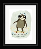 Hipster Sloth II Framed Print