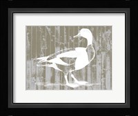 Woodgrain Fowl I Framed Print