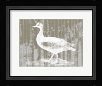 Woodgrain Fowl II Framed Print
