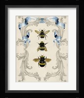Bees & Filigree I Framed Print