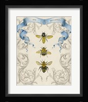 Bees & Filigree II Framed Print