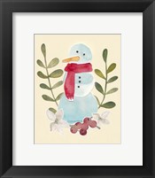 Snowman Cut-out I Framed Print