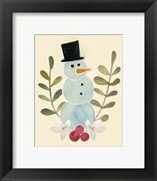 Snowman Cut-out II Framed Print