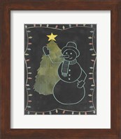 Chalkboard Snowman I Fine Art Print