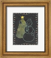 Chalkboard Snowman I Fine Art Print