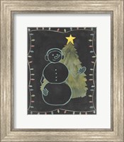 Chalkboard Snowman II Fine Art Print