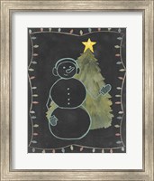 Chalkboard Snowman II Fine Art Print
