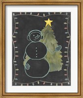 Chalkboard Snowman II Fine Art Print