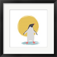 Minimalist Penguin, Boys Part II Framed Print