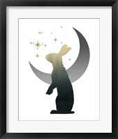 Green Ombre Forest in Hare Silhouette Fine Art Print