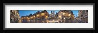 Rome Panoramic View of Plaza di Spagna Fine Art Print