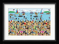 Toy Soldiers - Beach Framed Print