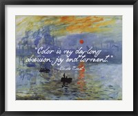 Monet Quote Impression Sunrise Fine Art Print