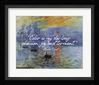 Monet Quote Impression Sunrise Fine Art Print